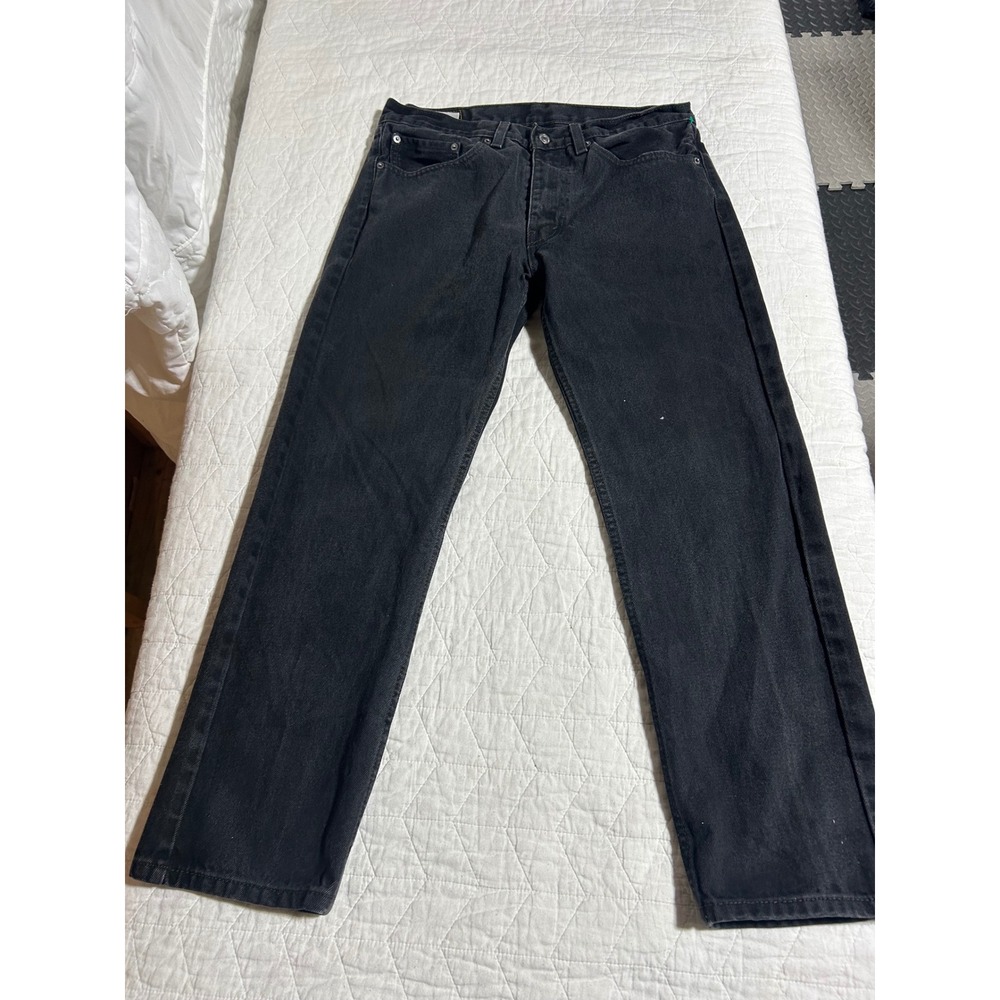 Levi Strauss 505 jeans black wash W34 L30 straight leg denim pants
